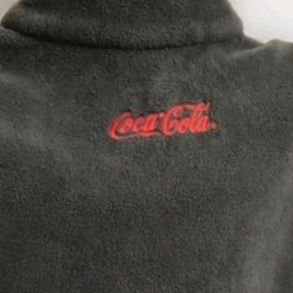 Columbia Dk Gray Full Zip Fleece Vest Lg Personalized Coca Cola South Carolina!
